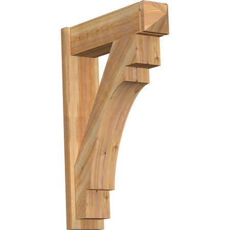 Ekena Millwork Merced Arts & Crafts Rough Sawn Outlooker, Western Red Cedar, 8"W x 30"D x 42"H OUT08X30X42MRC03RWR